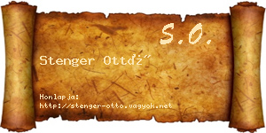Stenger Ottó névjegykártya